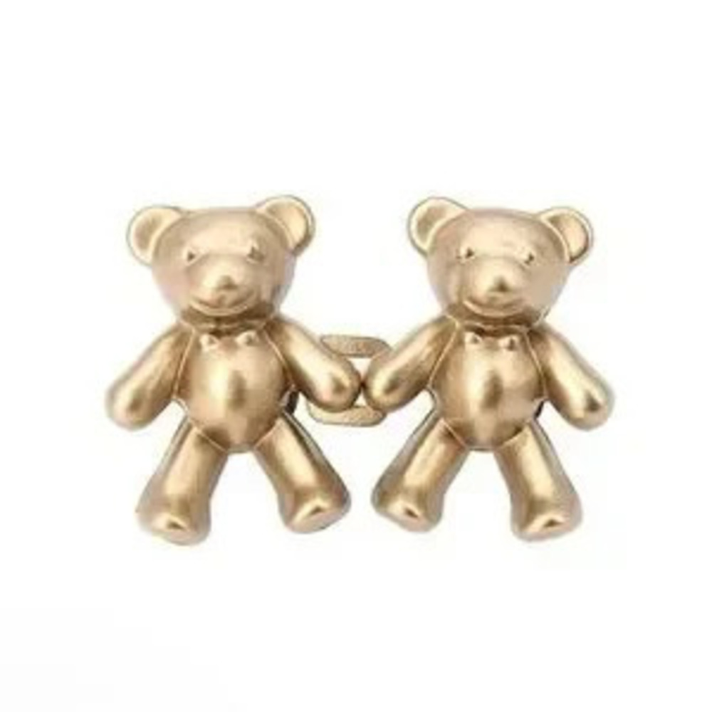 2Pcs Bear Shaped Adjustable Jean Button Waist Buckle Snap Pants Extender